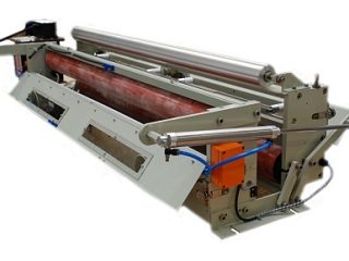 Corona treater with open access covers for a blown film extrusion line.