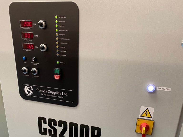 20kW corona power supply with indicators and buttons.